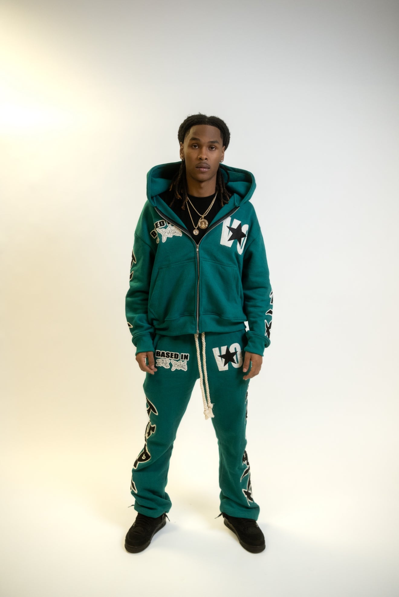 EMERALD “PATCHWORK” SWEATSUIT