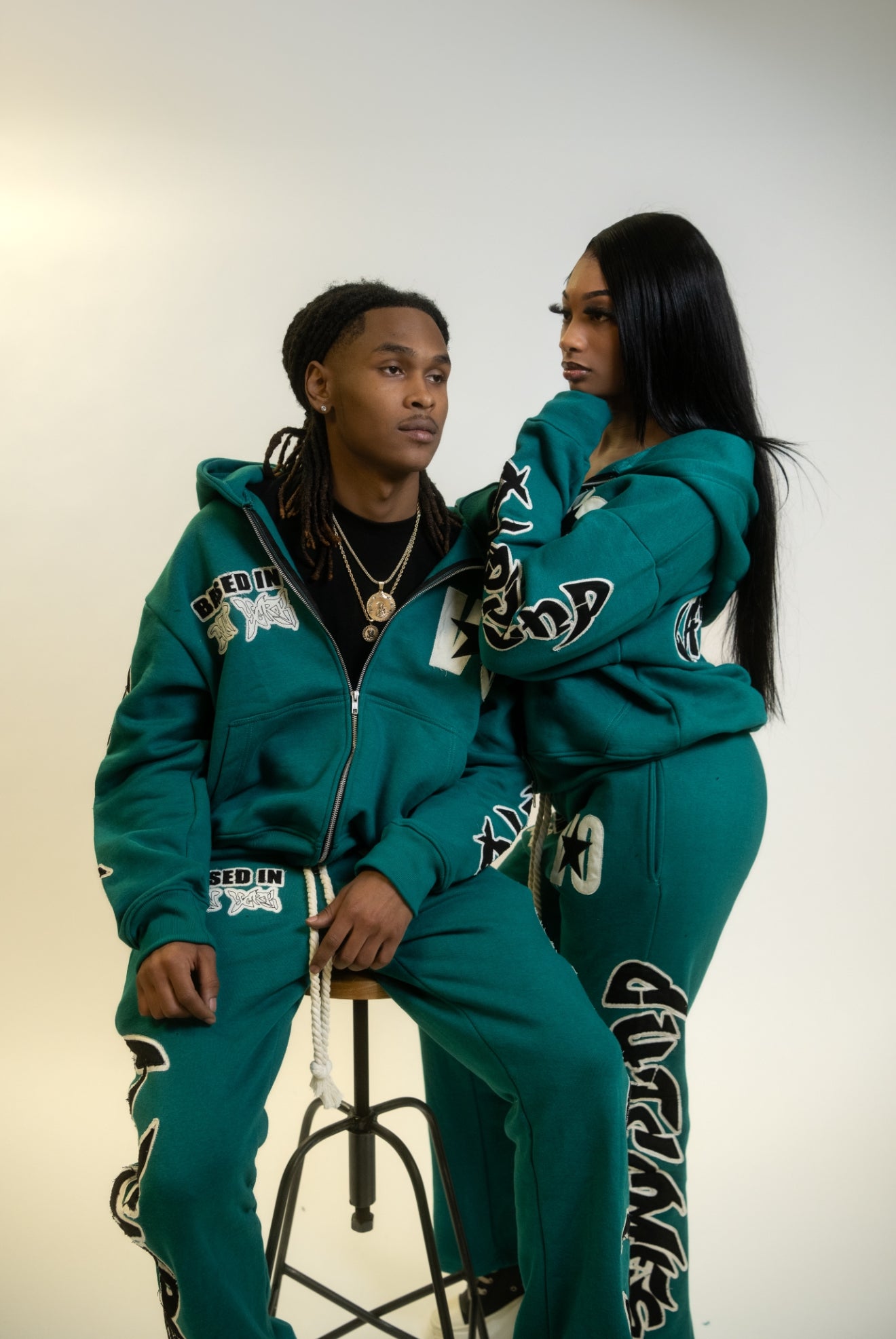 EMERALD “PATCHWORK” SWEATSUIT