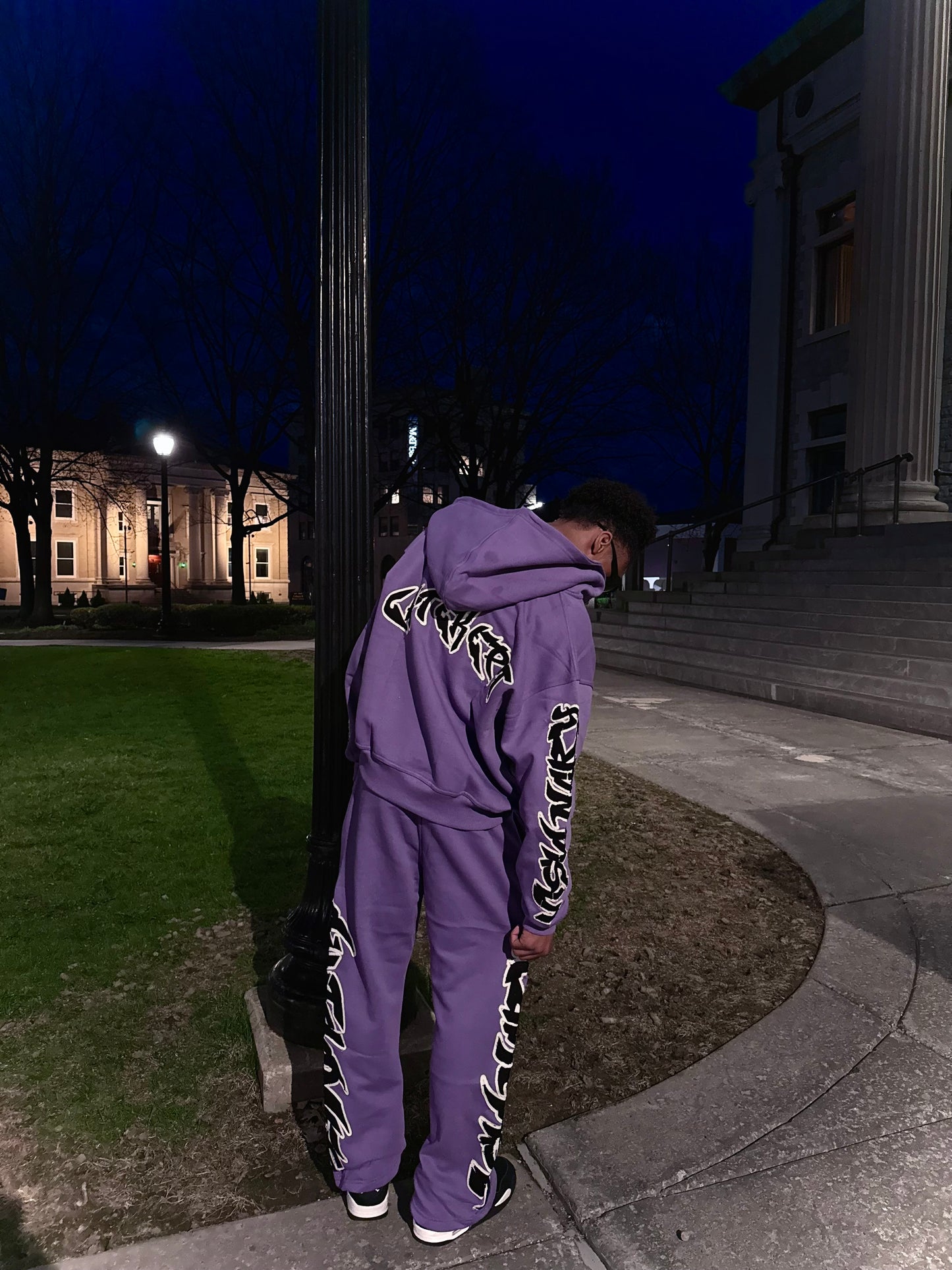 PURPLE “PATCHWORK” SWEATSUIT