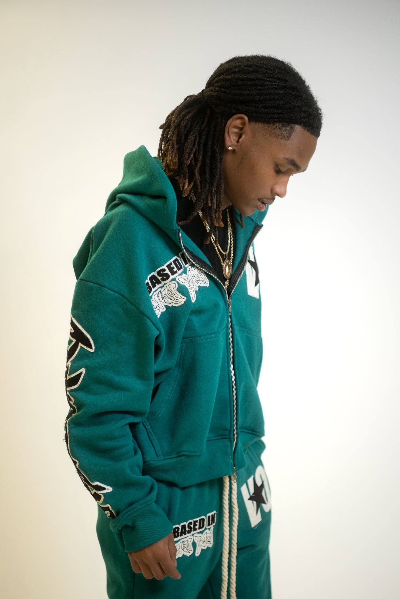 EMERALD “PATCHWORK” SWEATSUIT