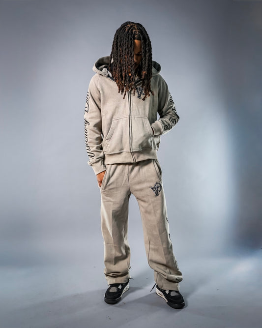 Vintage Beige ‘Cursive’ Set