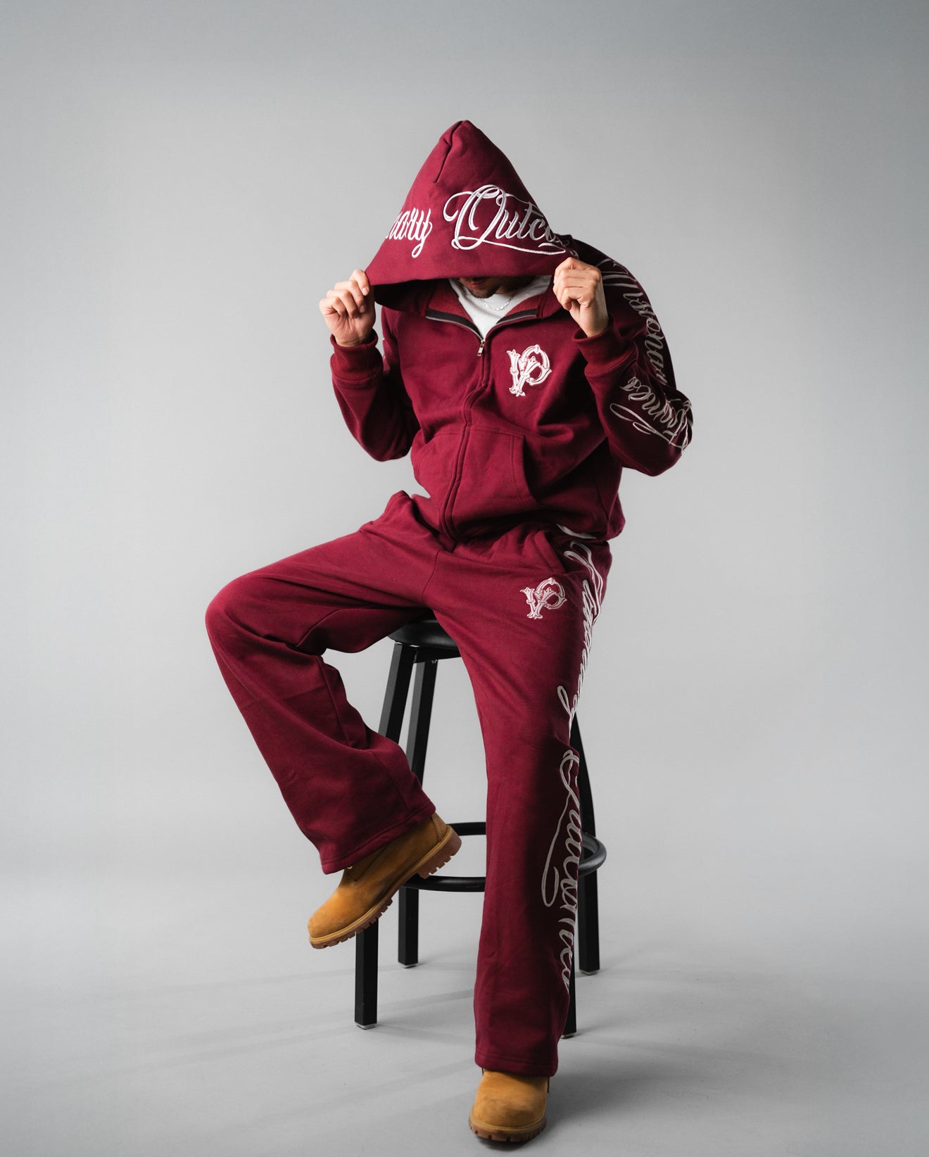 Burgundy ‘Cursive’ Set